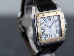 Cartier W20072X7 Santos 100 Papiere + Kaufrechnung 2005 Stahl & Gold Abbildung 12