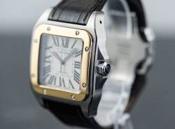 Cartier W20072X7 Santos 100 Papiere + Kaufrechnung 2005 Stahl & Gold Abbildung 13