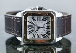 Cartier W20072X7 Santos 100 Papiere + Kaufrechnung 2005 Stahl & Gold Abbildung 3