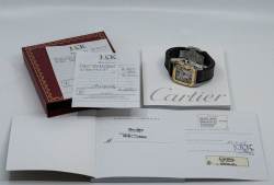 Cartier W20072X7 Santos 100 Papiere + Kaufrechnung 2005 Stahl & Gold Abbildung 4