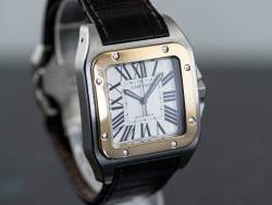 Cartier W20072X7 Santos 100 Papiere + Kaufrechnung 2005 Stahl & Gold Abbildung 9