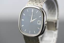 Patek Philippe 3604 sehr seltene Ellipse D'Or TV Screen blue dial Weißgold Image 12