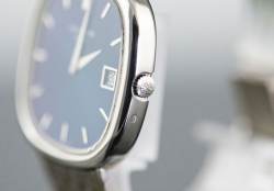 Patek Philippe 3604 sehr seltene Ellipse D'Or TV Screen blue dial Weißgold Image 16
