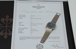 Patek Philippe 3604 sehr seltene Ellipse D'Or TV Screen blue dial Weißgold Image 18
