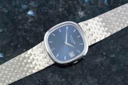 Patek Philippe 3604 sehr seltene Ellipse D'Or TV Screen blue dial Weißgold Image 20
