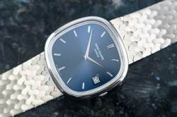 Patek Philippe 3604 sehr seltene Ellipse D'Or TV Screen blue dial Weißgold Image 7