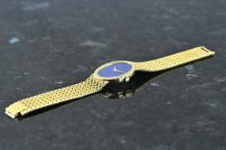 Piaget 9862 D 3 seltene Vintage Dress Watch Lapislazuli Dial Gelbgold Abbildung 5