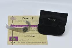 Piaget 9706 A 6 seltene Vintage Dress Watch Diamant Onyx / Diamond Dial mit Zertifikat Image 14