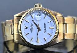 Rolex 6827 Vintage Datejust 31 white dial tolle Oxidation unpoliert Gelbgold Abbildung 3