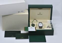Rolex 115234 Oyster Perpetual Date 34 white diamond dial LC100 Full Set 2017 Image 4