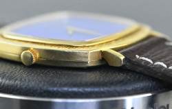 Piaget 12434 sehr seltene TV Screen perfektes Lapislazuli dial Gelbgold Abbildung 6