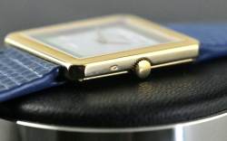 Piaget 9154 seltene Vintage Protocole Perlmutt / Onyx Dial Gelbgold Abbildung 10