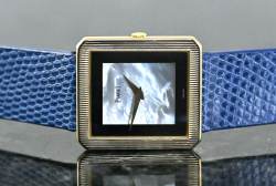 Piaget 9154 seltene Vintage Protocole Perlmutt / Onyx Dial Gelbgold Abbildung 3