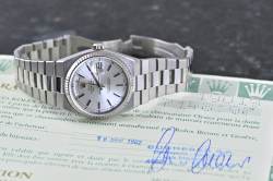 Rolex 19019 sehr seltene Vintage Day-Date Oysterquartz Weißgold Collectors Full Set Image 16