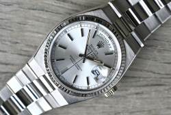 Rolex 19019 sehr seltene Vintage Day-Date Oysterquartz Weißgold Collectors Full Set Image 5