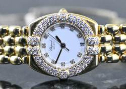 Chopard 5229 32/5120/11 Gstaad Diamant Lünette Gelbgold orig. Goldband Abbildung 3
