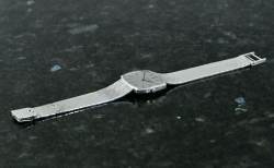 Piaget 9501 seltene Vintage TV Screen Clous De Paris Weißgold Abbildung 4