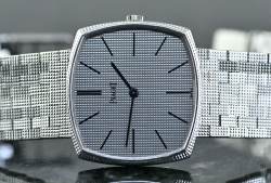 Piaget 9501 seltene Vintage TV Screen Clous De Paris Weißgold Abbildung 7