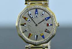 Corum 44.810.65 V067 A012 seltene Admirals Cup Diamant orig. Goldband Abbildung 8