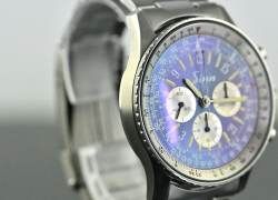 Sinn 903 sehr seltener Vintage Navigationschronograph blue & purple dial Titan Abbildung 11