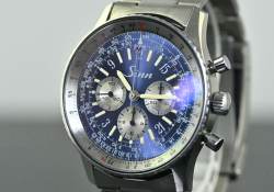 Sinn 903 sehr seltener Vintage Navigationschronograph blue & purple dial Titan Abbildung 9