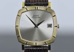 Piaget 13423 seltene Vintage TV Screen Date Automatik Gelbgold Abbildung 7