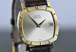 Piaget 13423 seltene Vintage TV Screen Date Automatik Gelbgold Abbildung 8