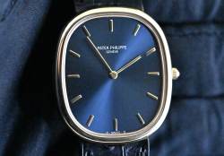 Patek Philippe 3738 Ellipse D'Or blue dial Gelbgold orig. Zertifikat WEMPE Deutschland 1993 Abbildung 3