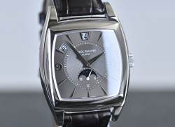 Patek Philippe 5135 Gondolo Calendario Jahreskalender grey dial Weißgold Full Set Abbildung 10