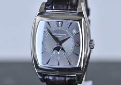 Patek Philippe 5135 Gondolo Calendario Jahreskalender grey dial Weißgold Full Set Abbildung 11