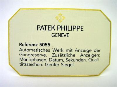 pre owned PATEK PHILIPPE Concessionaire Decorative Stands Reference 5055 small Complication