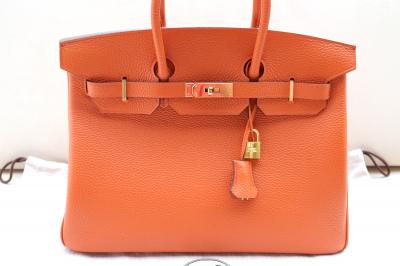 A TURQUOISE TOGO LEATHER BIRKIN 35 WITH GOLD HARDWARE, HERMÈS, 2014