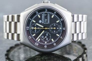 pre owned TUTIMA Military Aviator Chronograph in Satin-finish Stainless Steel