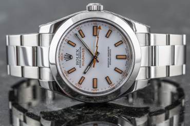 pre owned ROLEX MILGAUSS Chronometer "white" in Steel